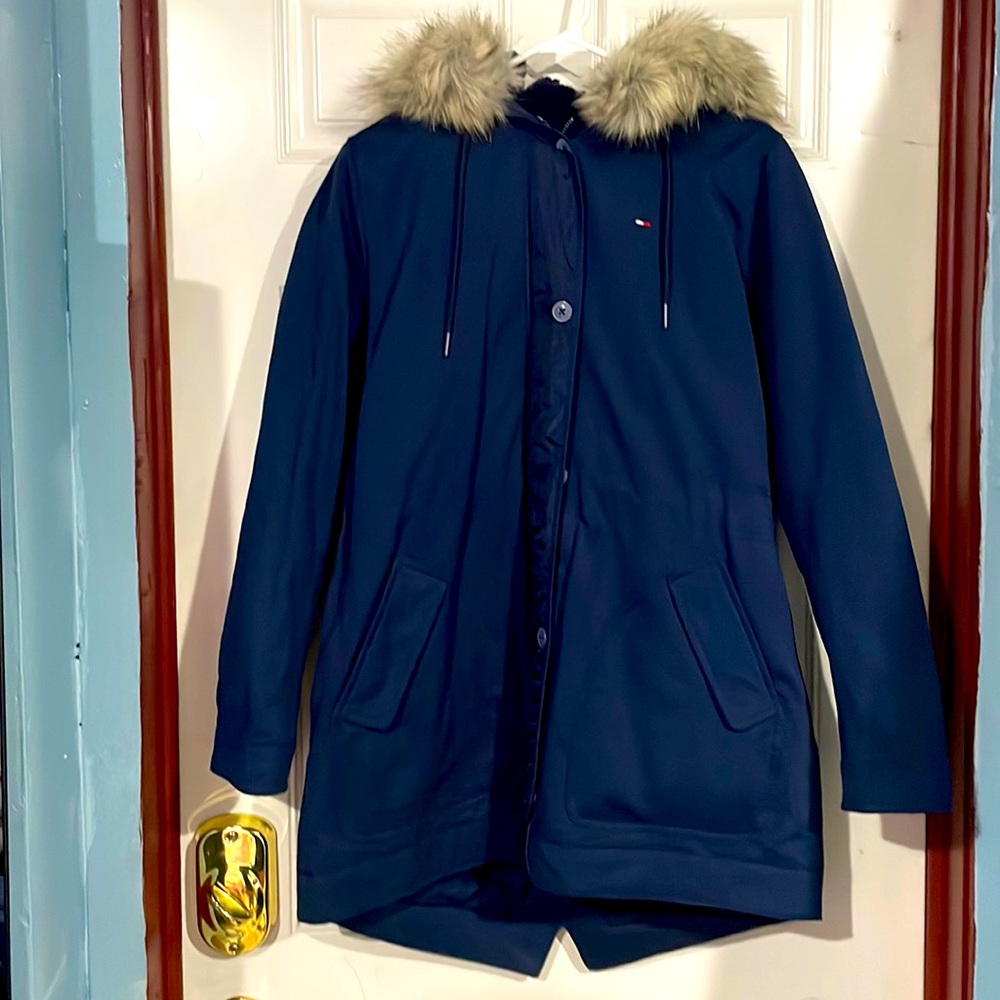 New Tommy Hilfiger Navy Coat size XS
